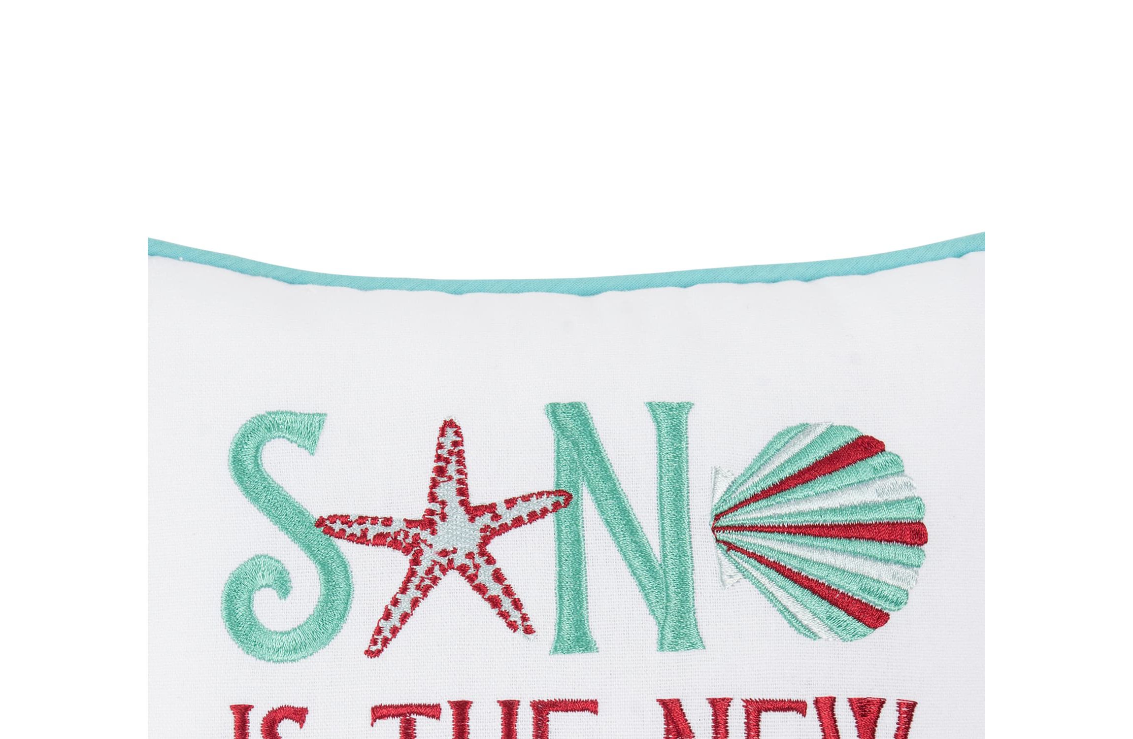 Sand Is The New Snow Small Petite Christmas Throw Pillow 10" x 10"