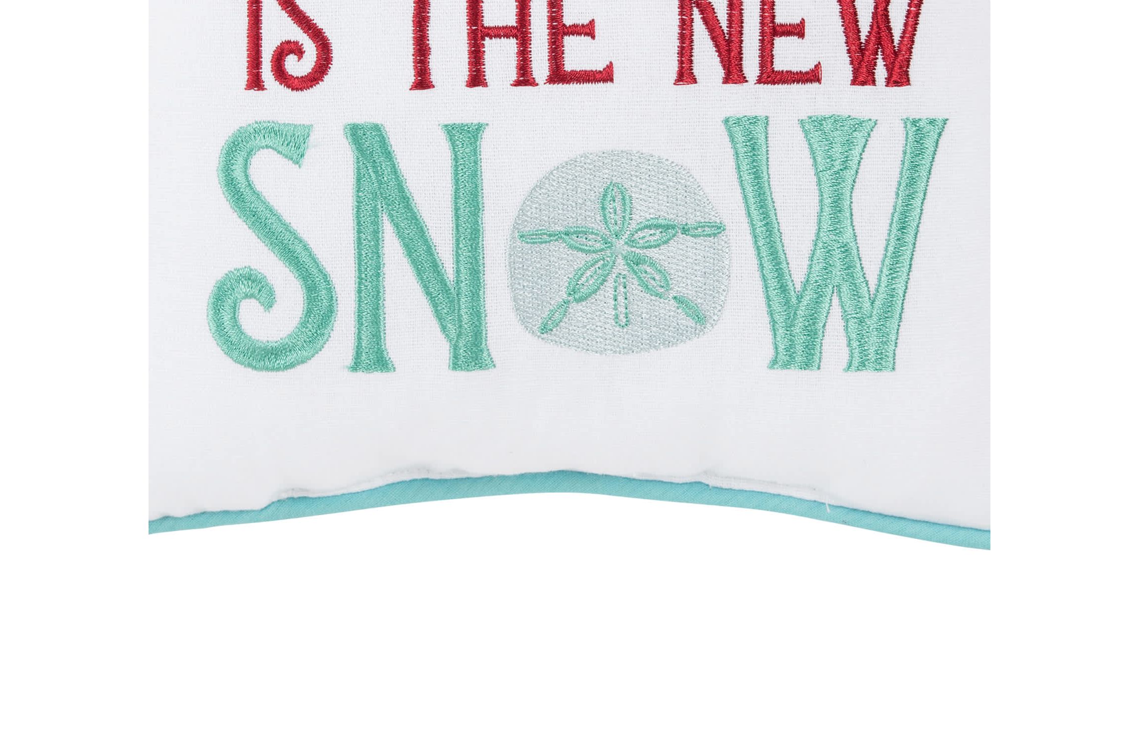Sand Is The New Snow Small Petite Christmas Throw Pillow 10" x 10"