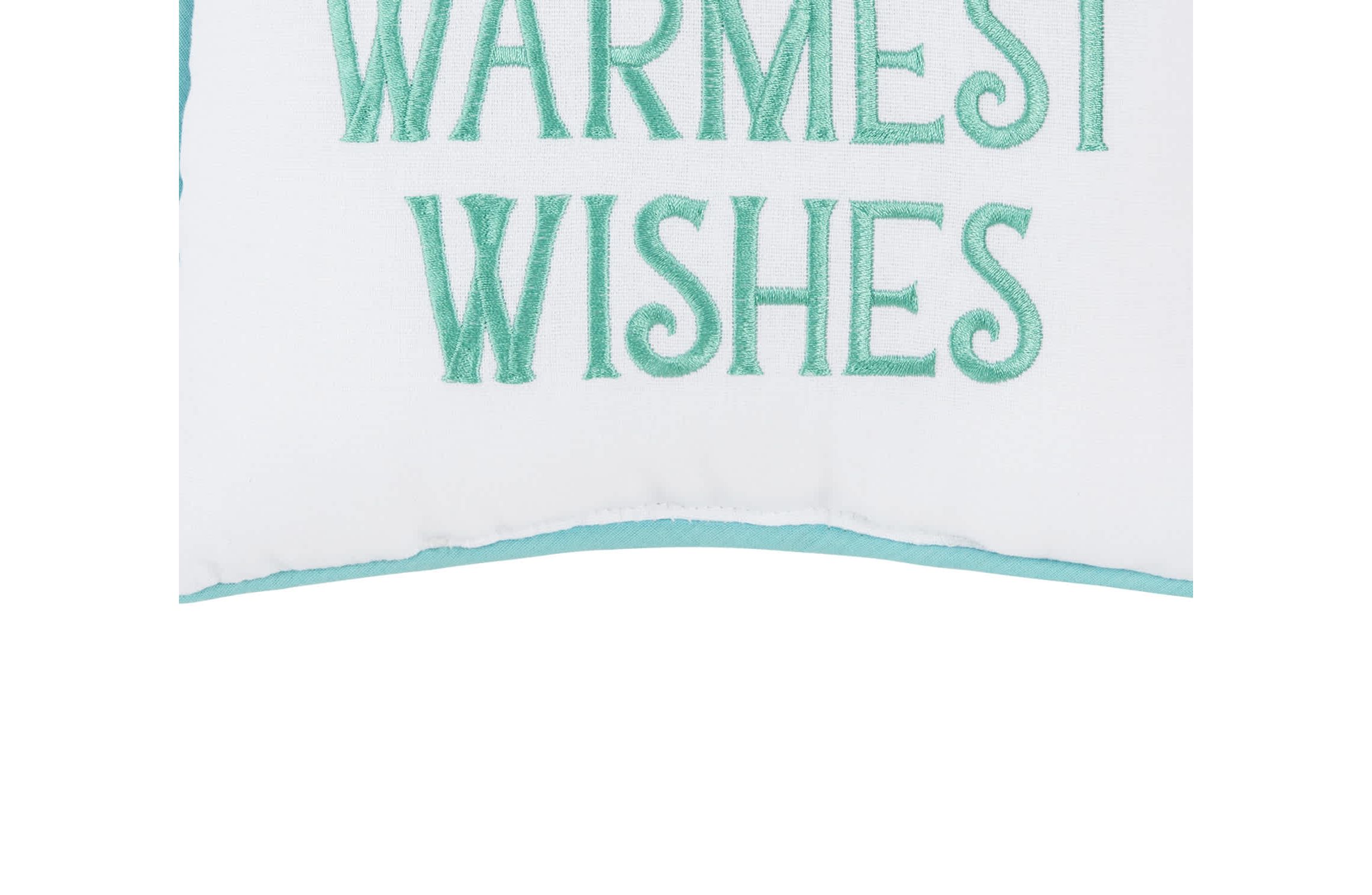 Warmest Wishes Small Petite Christmas Throw Pillow 10" x 10"