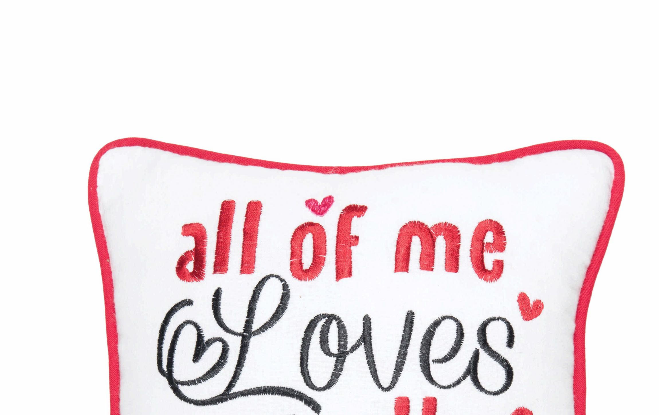 10" x 10" Valentines Day "All of Me Loves All of You" Small/Petite Accent Throw Pillow