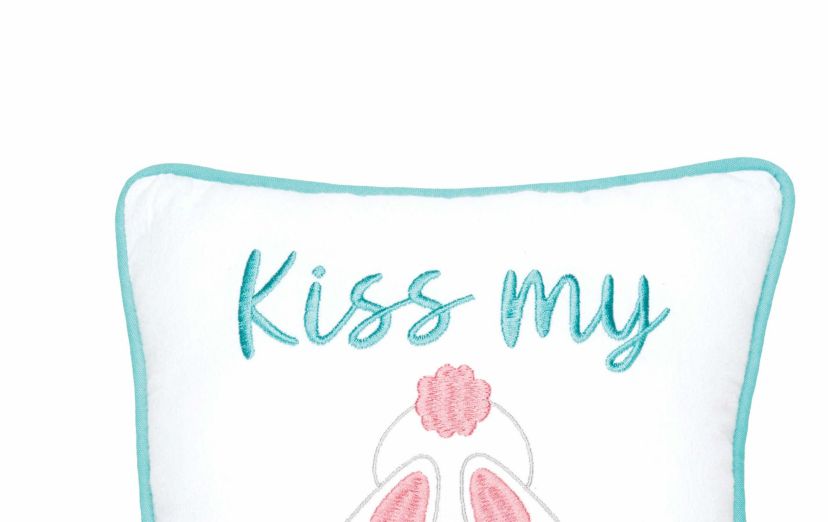 Kiss My Cotton Tail Small Petite Accent Throw Pillow