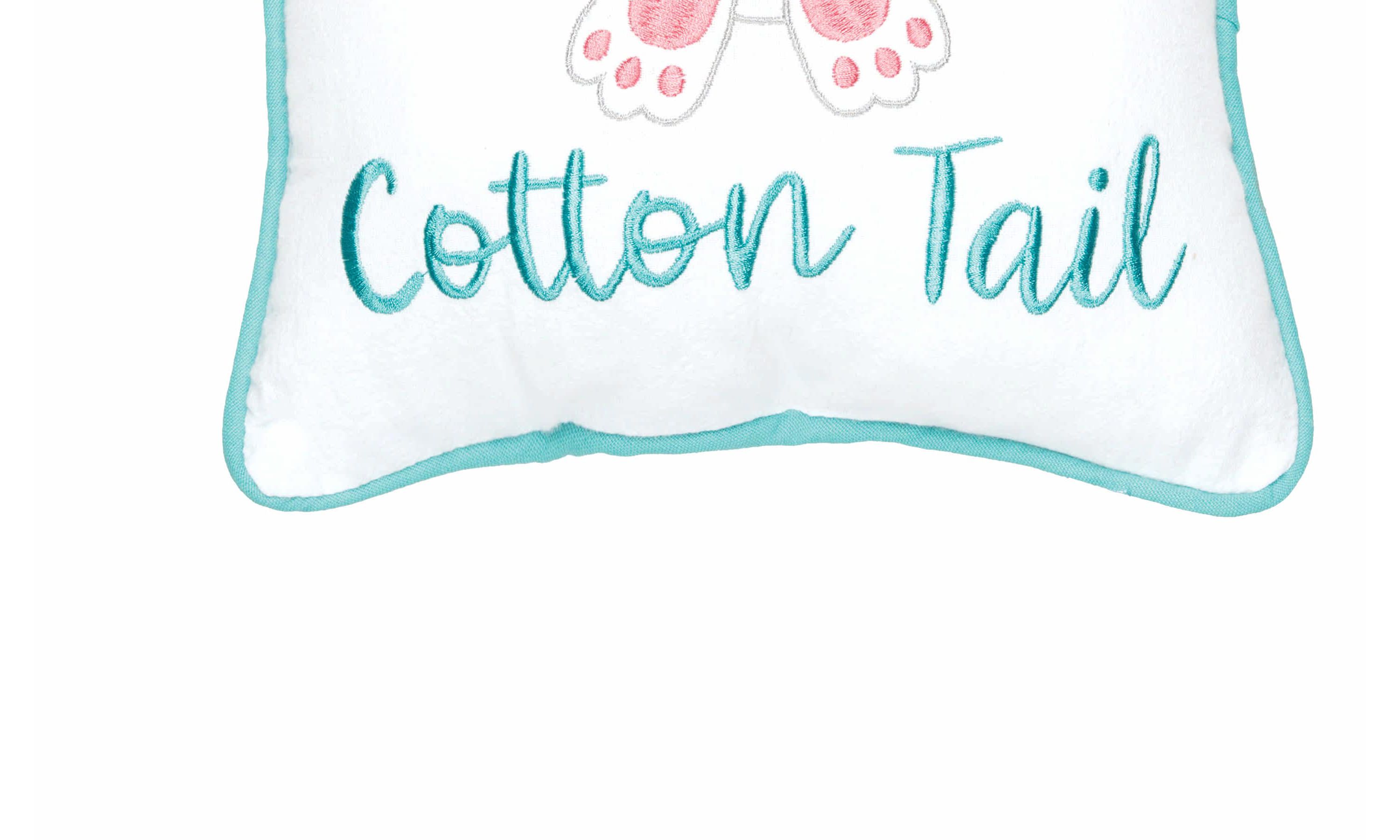 Kiss My Cotton Tail Small Petite Accent Throw Pillow