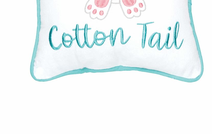 Kiss My Cotton Tail Small Petite Accent Throw Pillow