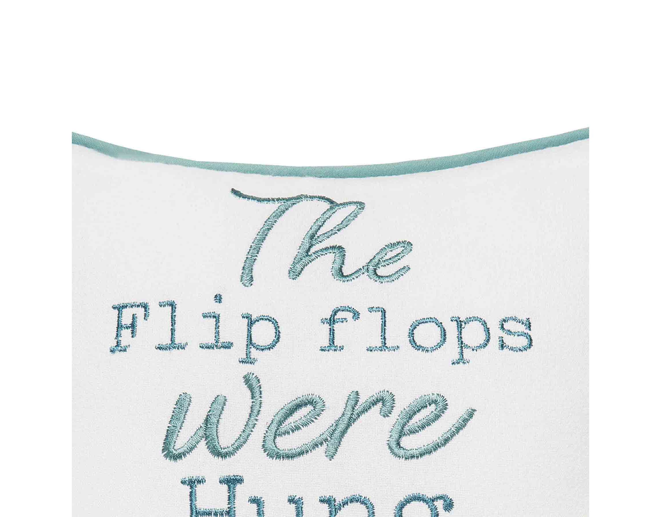 Flip Flops Were Hung Christmas Throw Pillow 10" x 10"