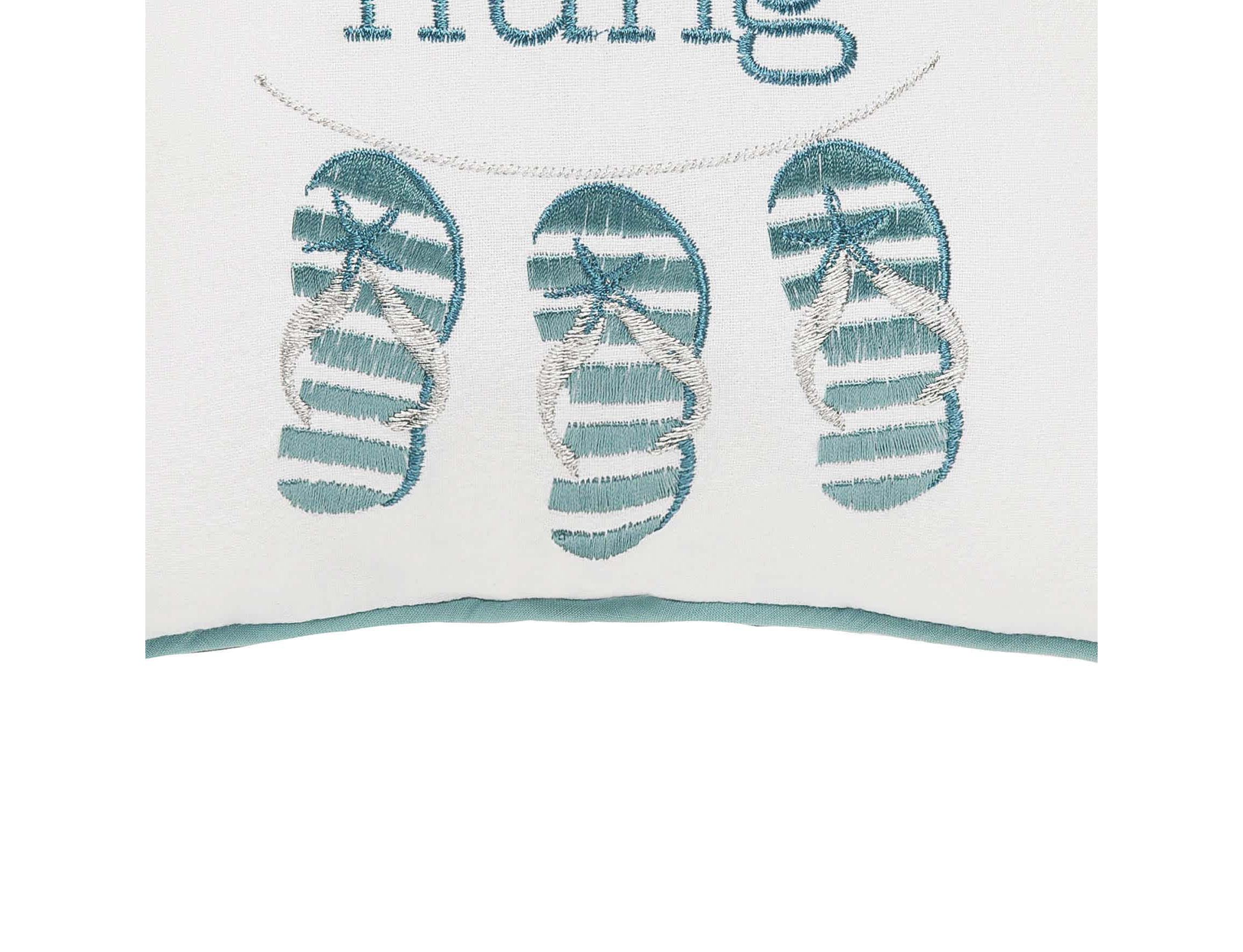 Flip Flops Were Hung Christmas Throw Pillow 10" x 10"