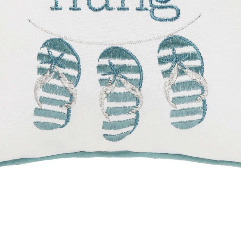 Flip Flops Were Hung Christmas Throw Pillow 10" x 10"