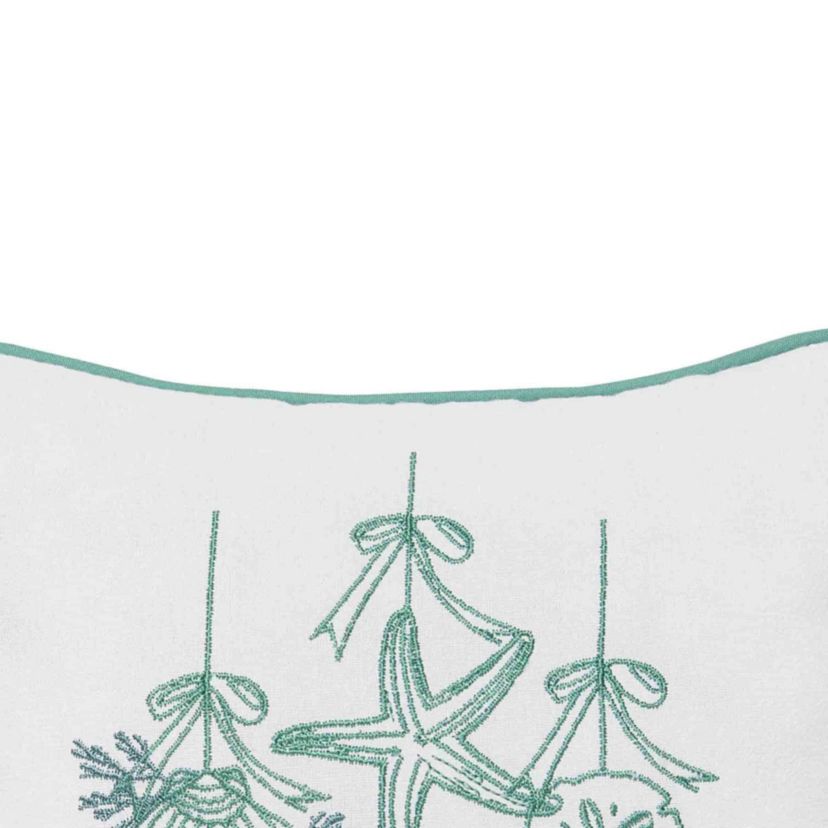 Jingle Shells Christmas Throw Pillow 10" x 10"