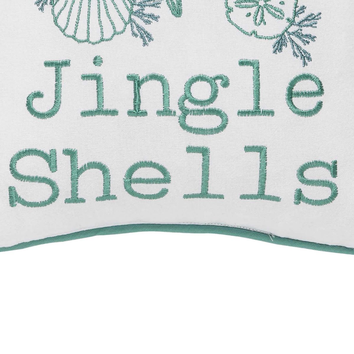 Jingle Shells Christmas Throw Pillow 10" x 10"