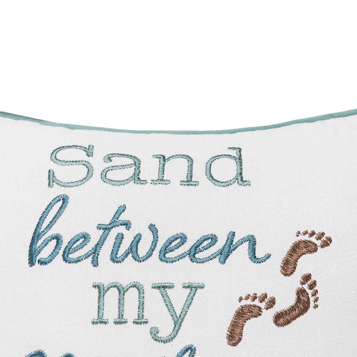 Sand Between My Mistletoes Christmas Throw Pillow 10" x 10"