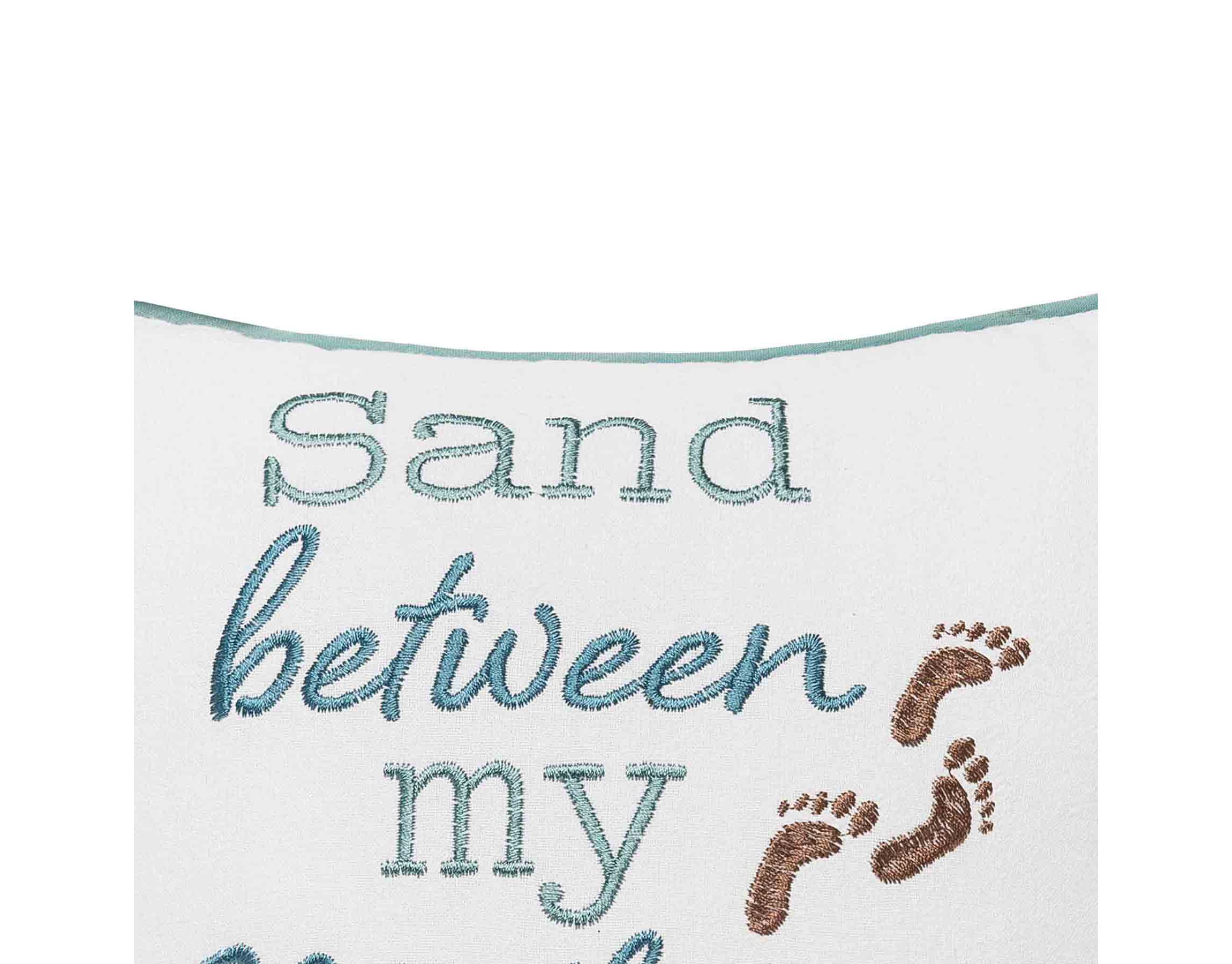 Sand Between My Mistletoes Christmas Throw Pillow 10" x 10"