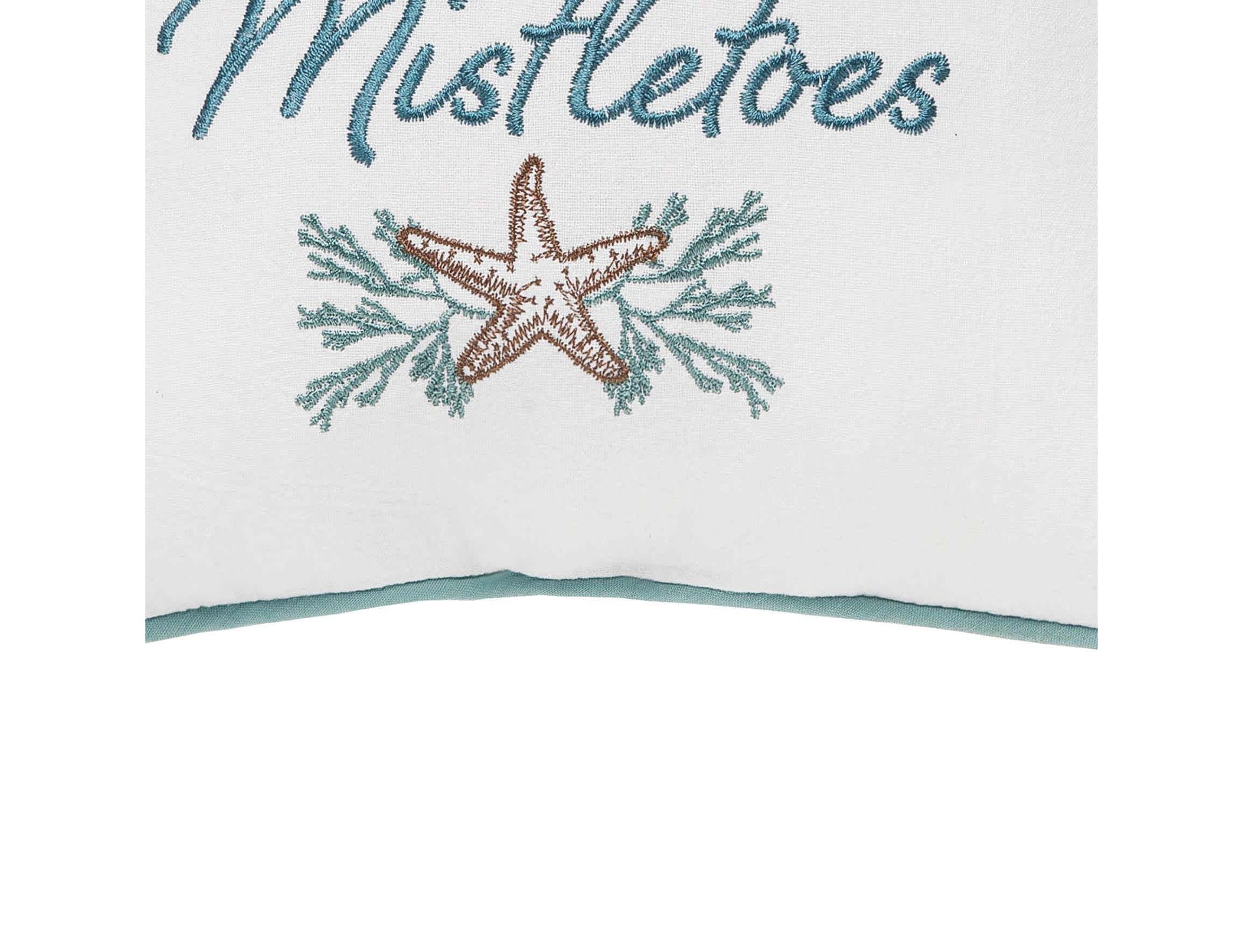 Sand Between My Mistletoes Christmas Throw Pillow 10" x 10"