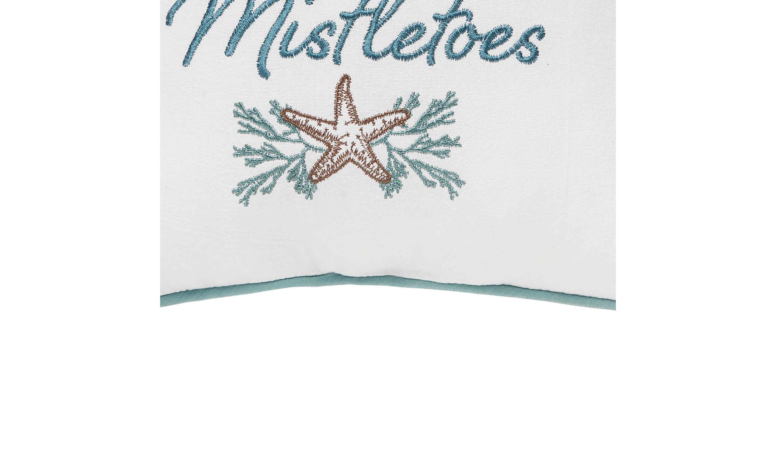 Sand Between My Mistletoes Christmas Throw Pillow 10" x 10"