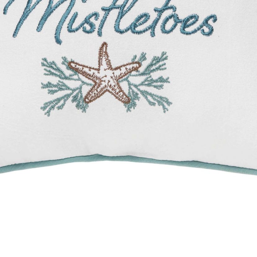 Sand Between My Mistletoes Christmas Throw Pillow 10" x 10"