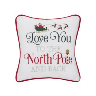 C&F Home To The North Pole & Back Christmas Throw Pillow 10" x 10"