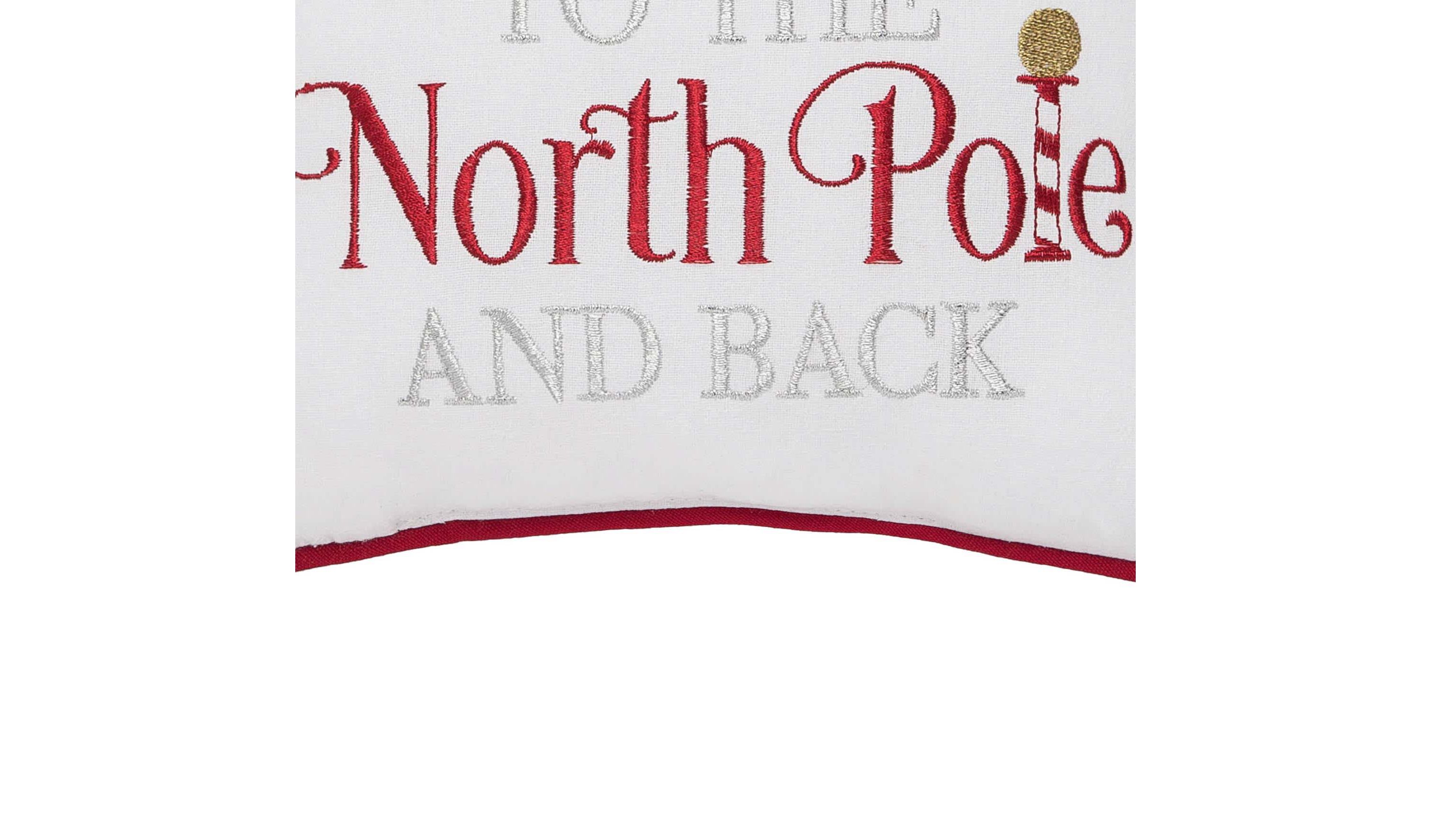To The North Pole & Back Christmas Throw Pillow 10" x 10"
