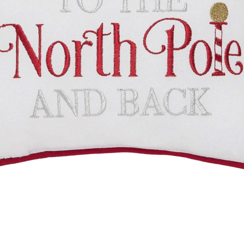 To The North Pole & Back Christmas Throw Pillow 10" x 10"