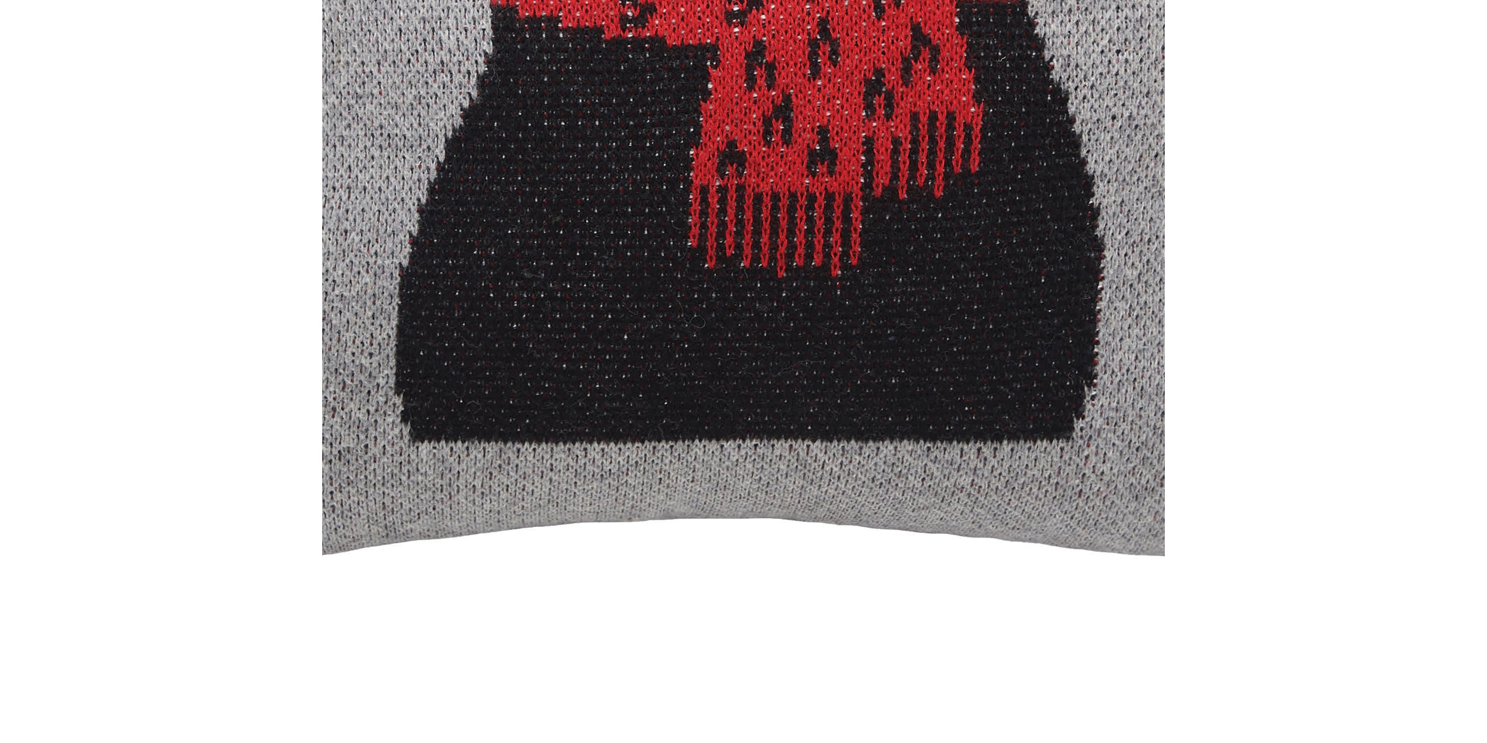 Winter Black Bear Christmas Throw Pillow 10" x 10"