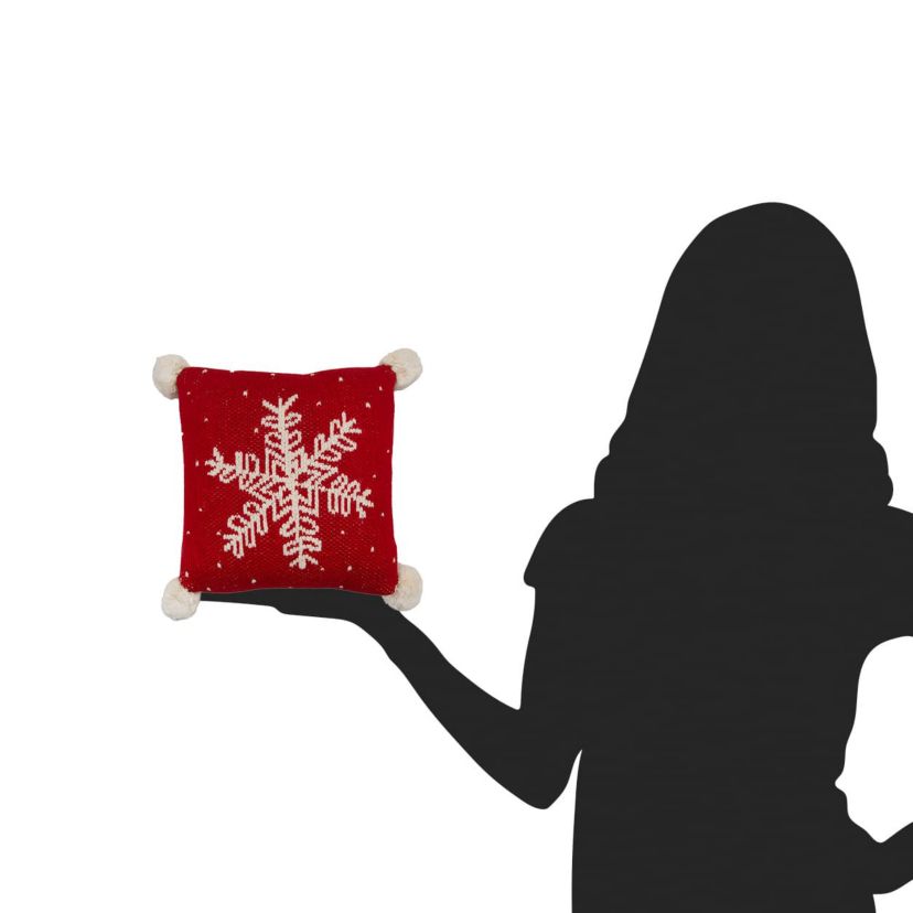 Snowflake Christmas Throw Pillow 10" x 10"