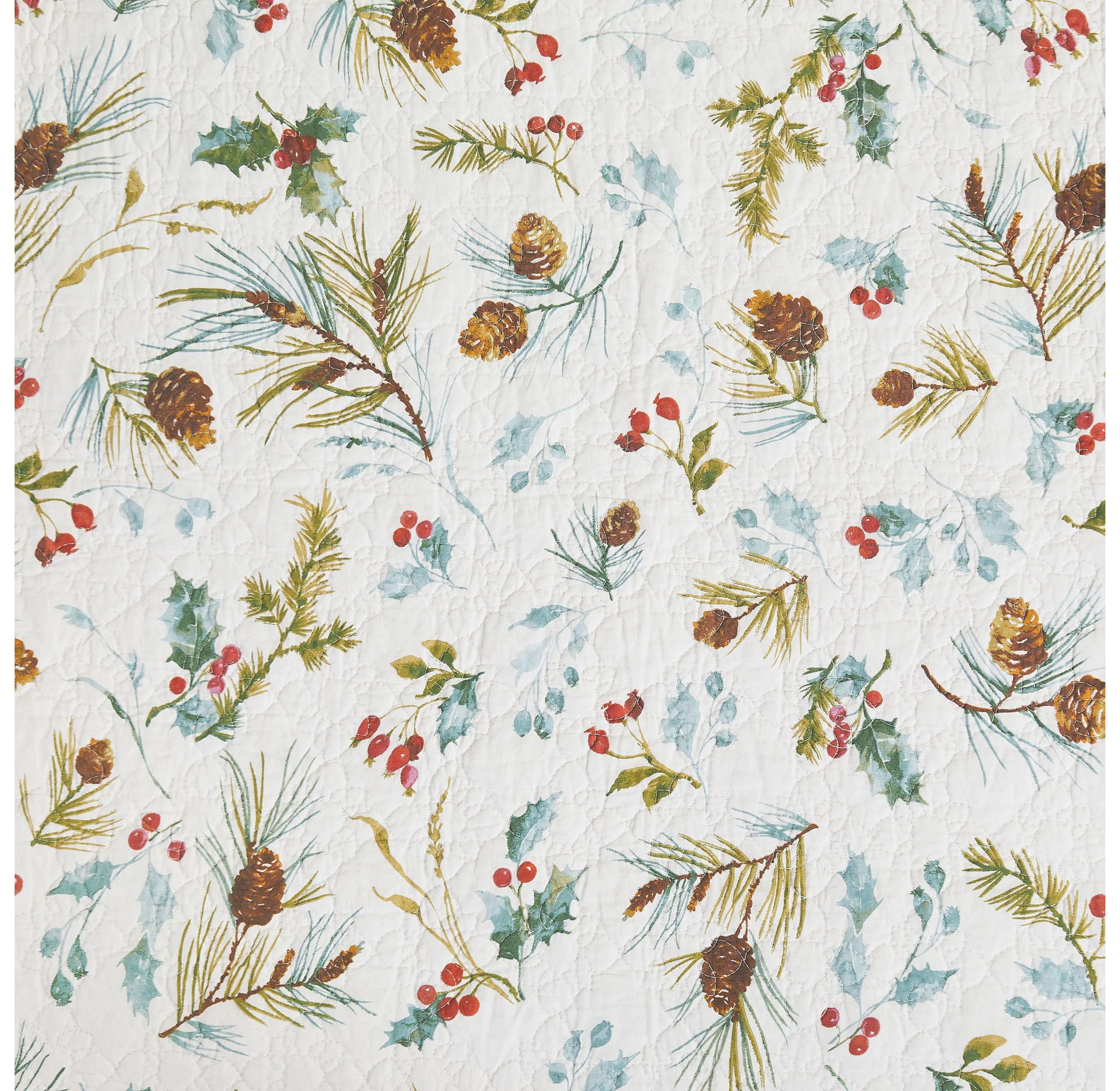 Edith Reversible Holly Full/Queen Quilt Set