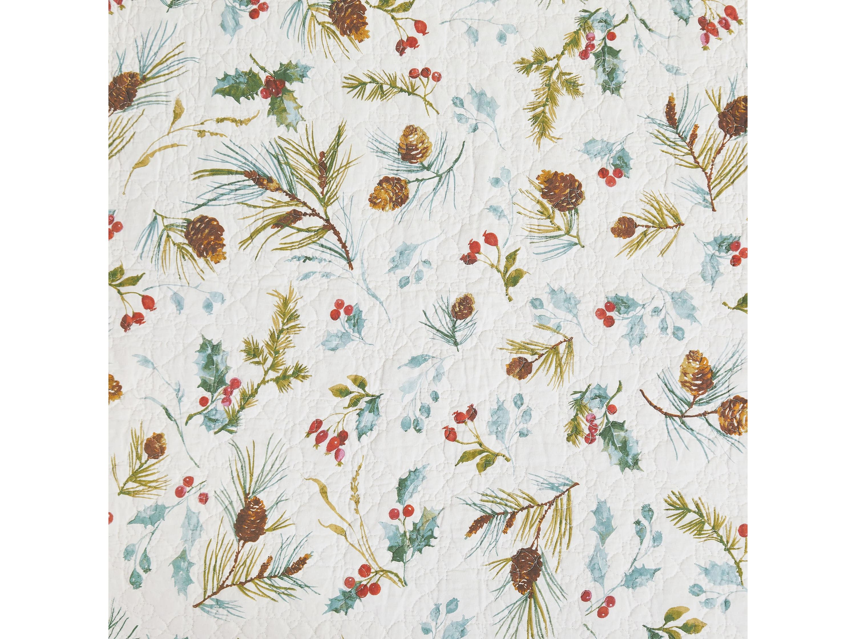 Edith Reversible Holly Full/Queen Quilt Set