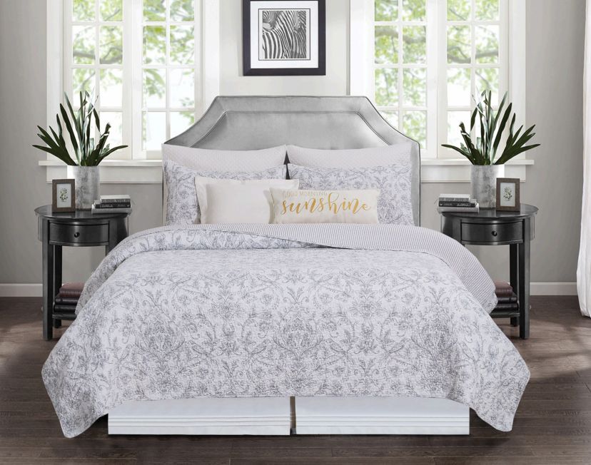 Callahan Songbirds King Bedding 3 Piece Quilt Set