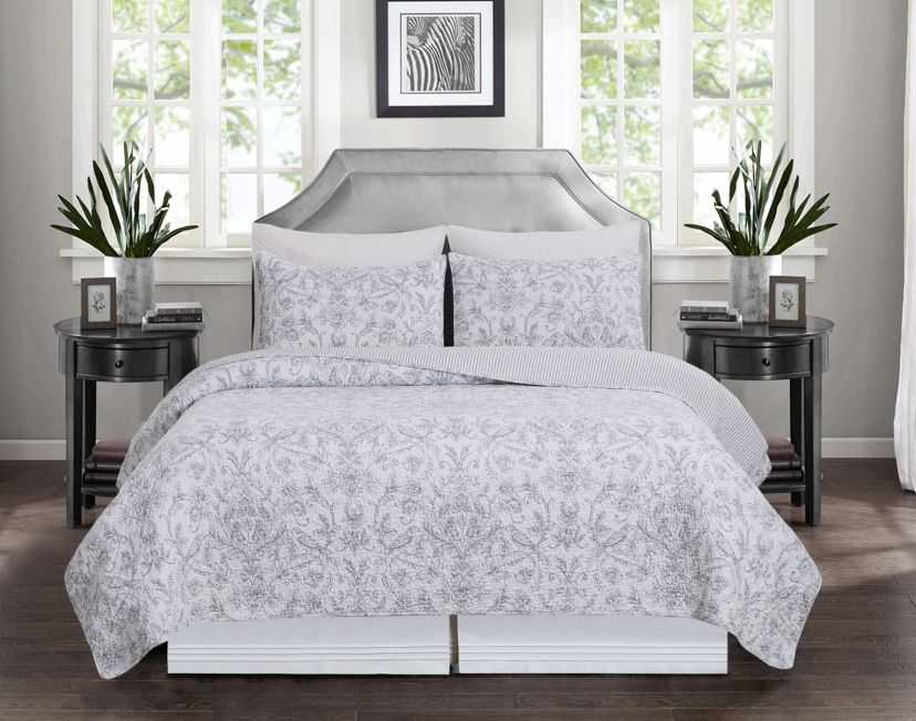 Callahan Songbirds King Bedding 3 Piece Quilt Set
