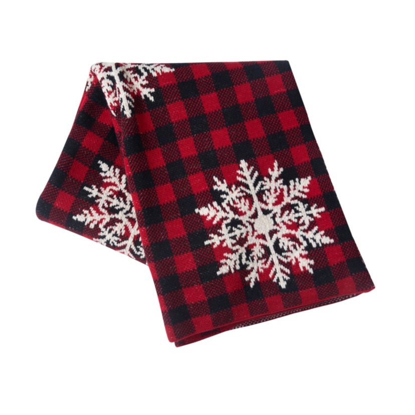 Plaid Red Throw 