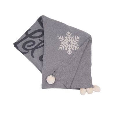 C&F Home Let it Snow Throw, Gray