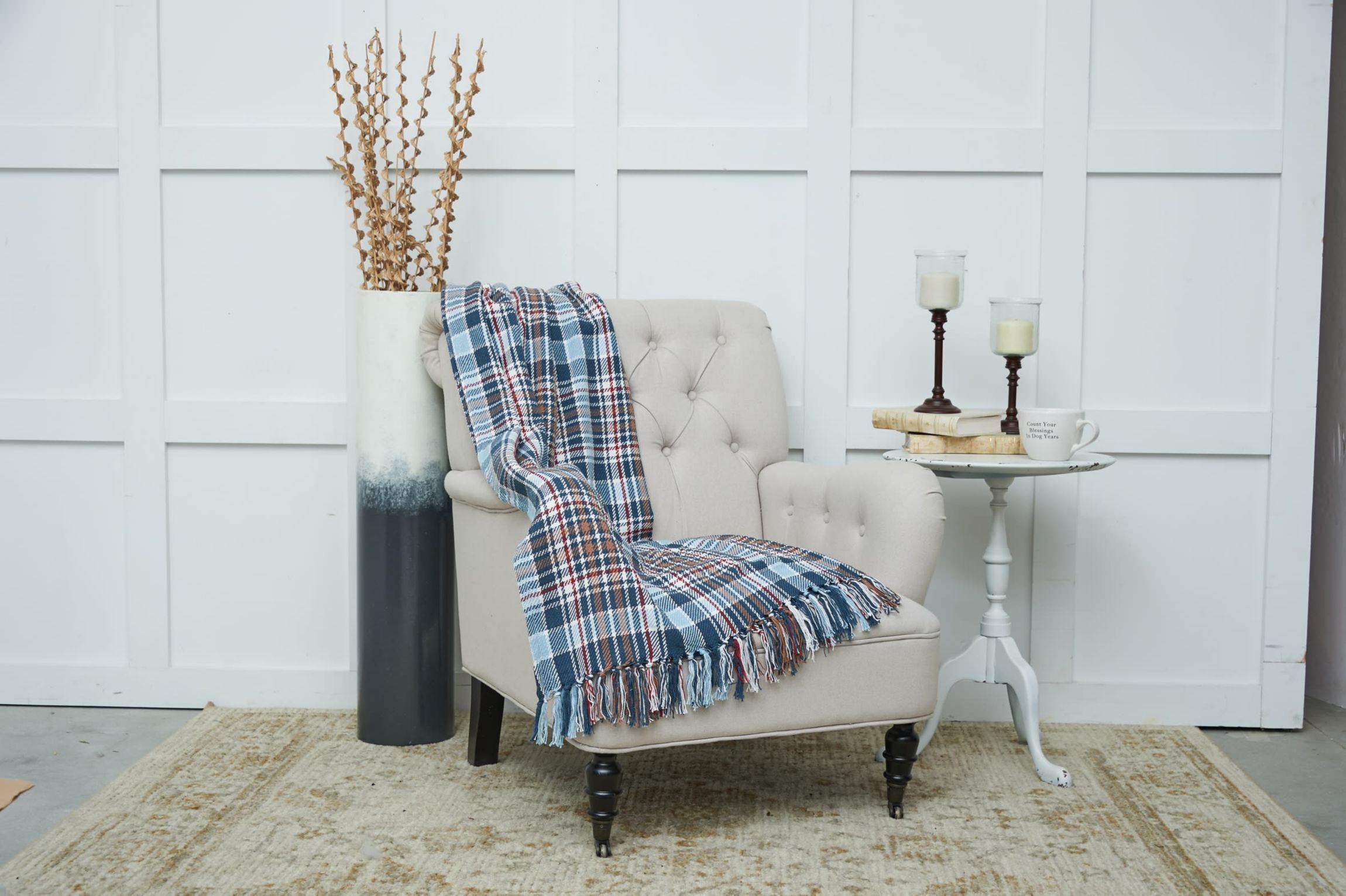 Lawson Lake Plaid Throw 