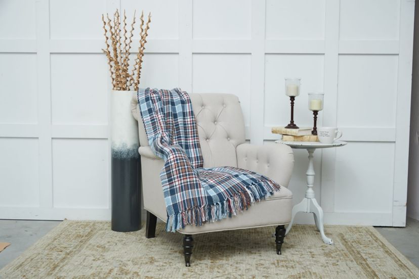 Lawson Lake Plaid Throw 
