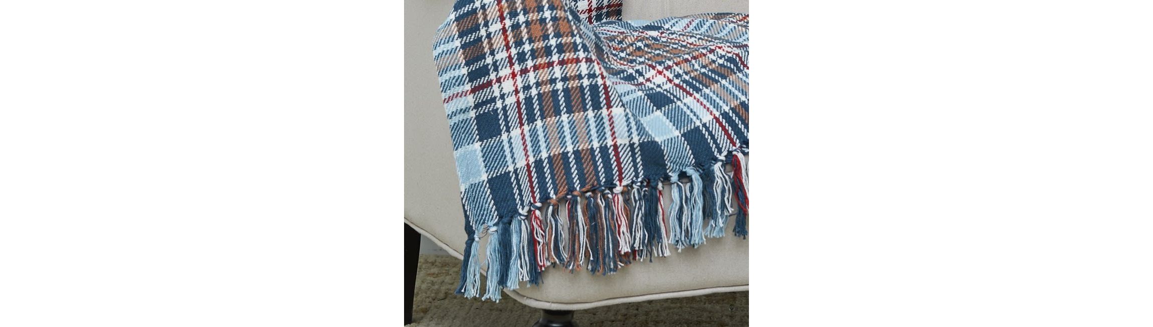 Lawson Lake Plaid Throw 