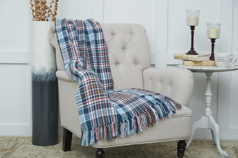 Lawson Lake Plaid Throw 