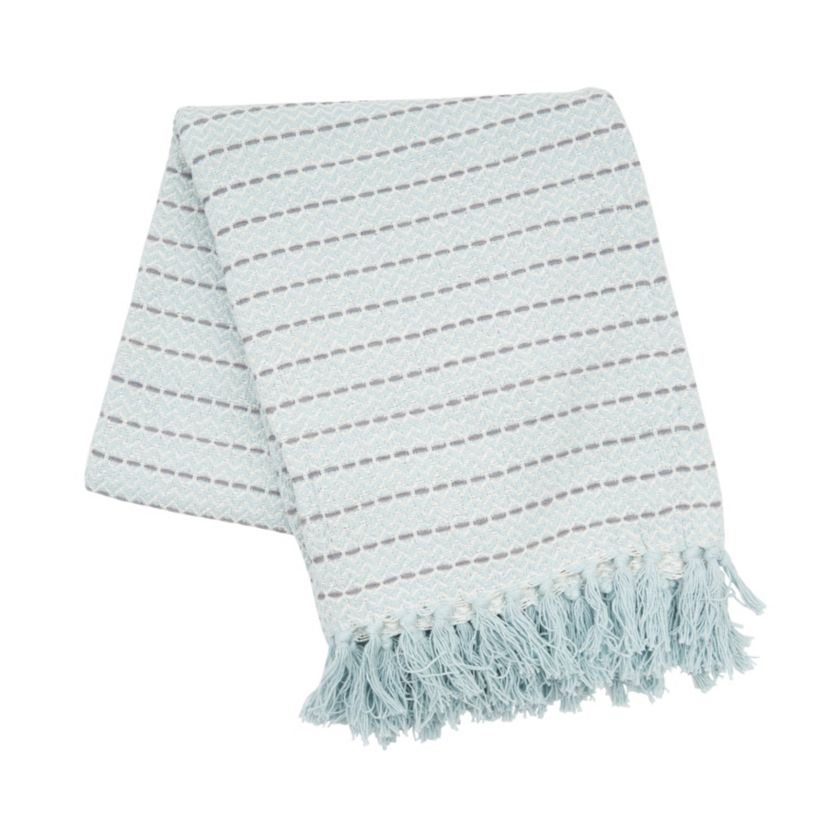 Mini Chevron Blue Throw