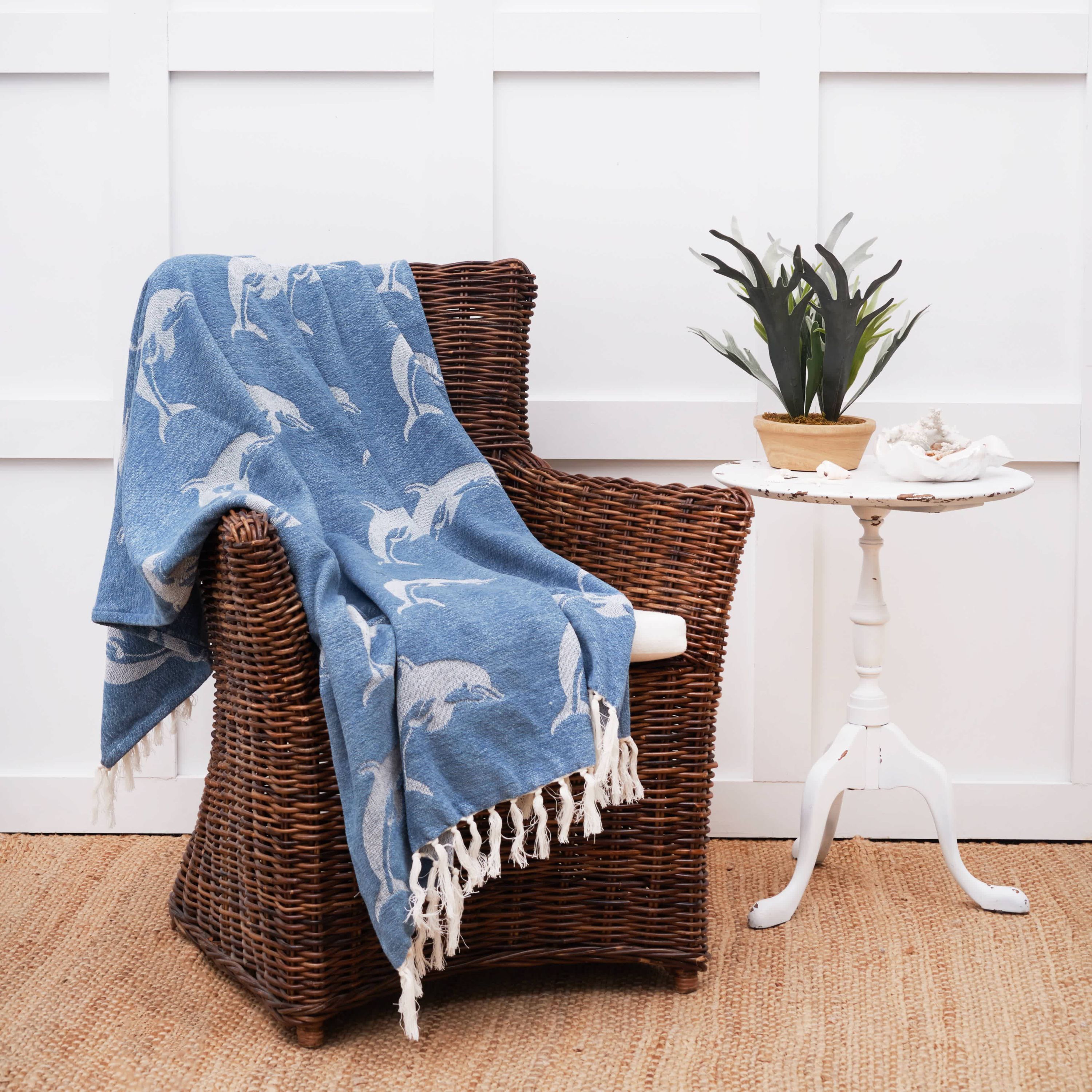 Dolphin Blue Throw 