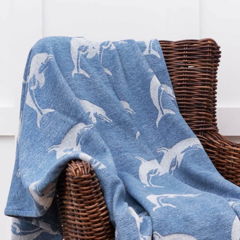 Dolphin Blue Throw 