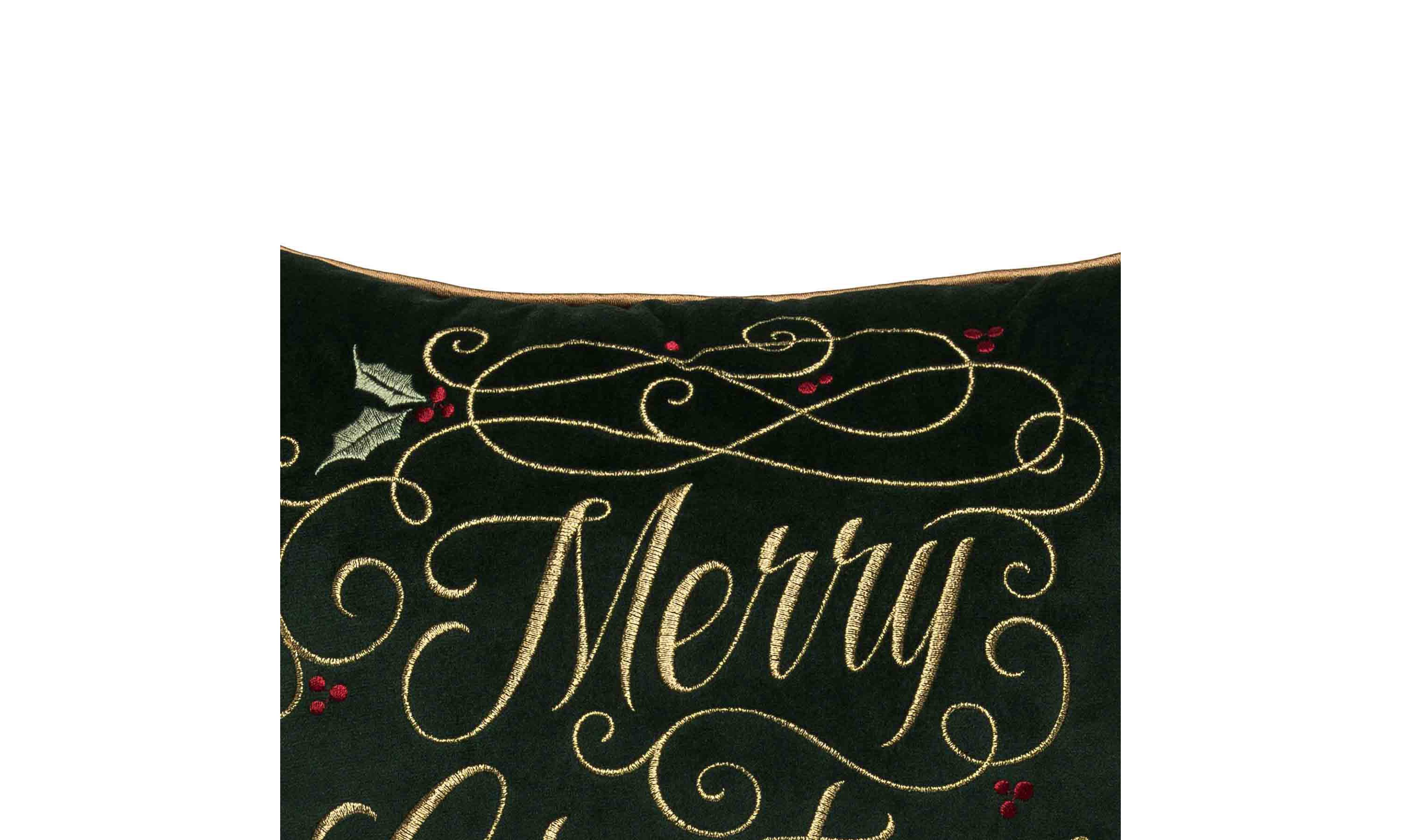 Merry Christmas Swirl Pillow