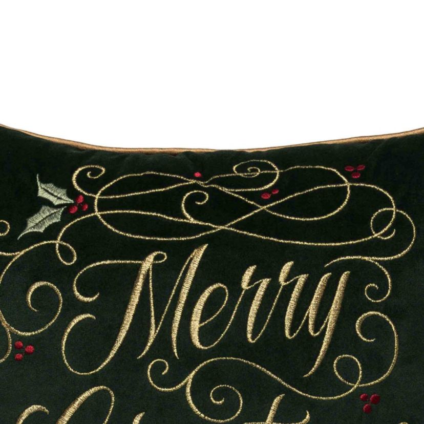 Merry Christmas Swirl Pillow