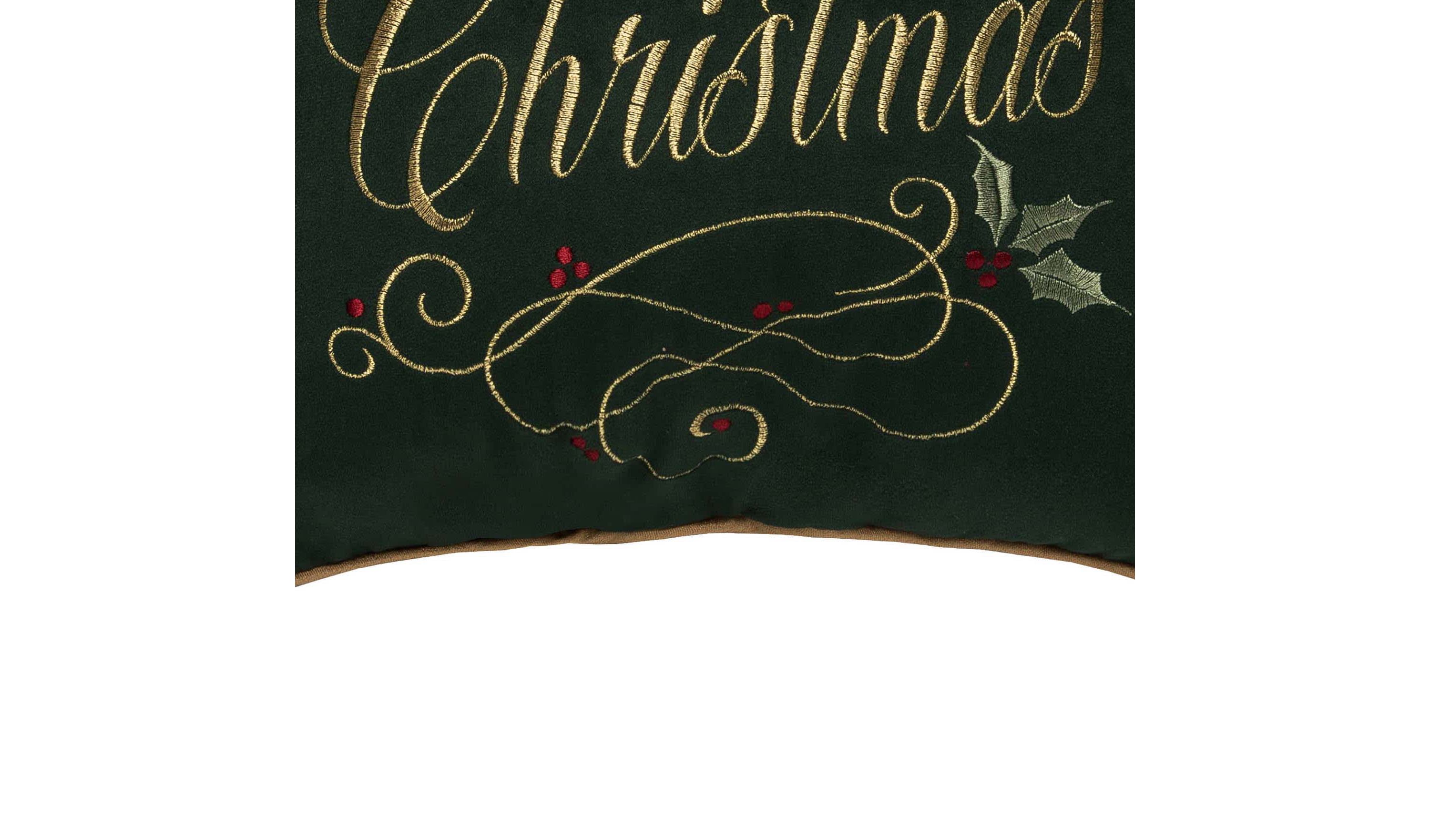 Merry Christmas Swirl Pillow