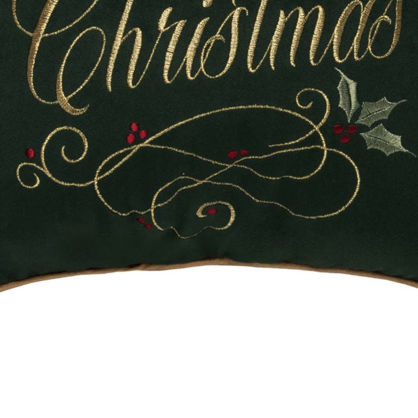 Merry Christmas Swirl Pillow