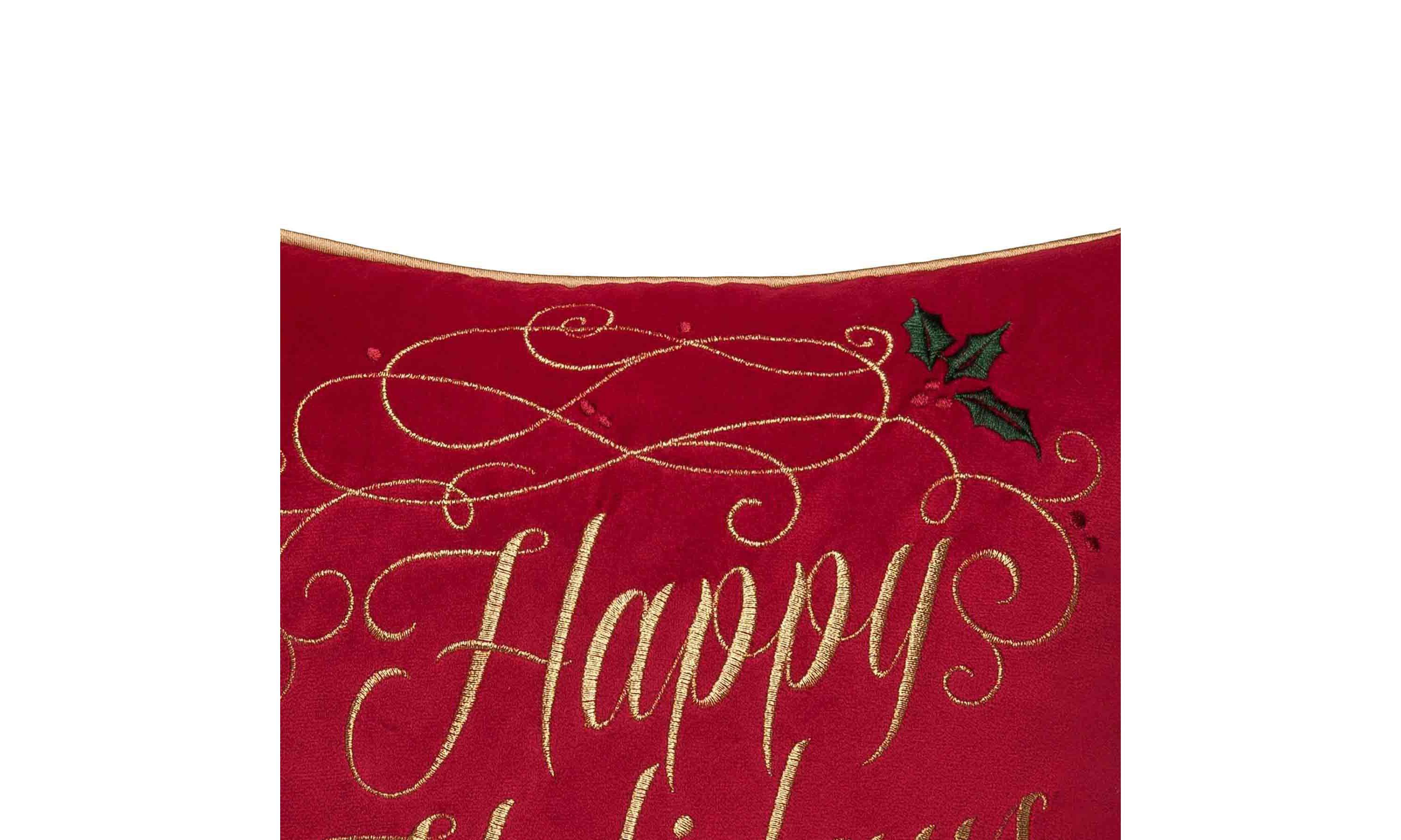 Happy Holidays Swirl Pillow