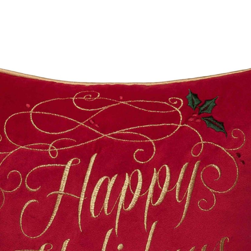 Happy Holidays Swirl Pillow