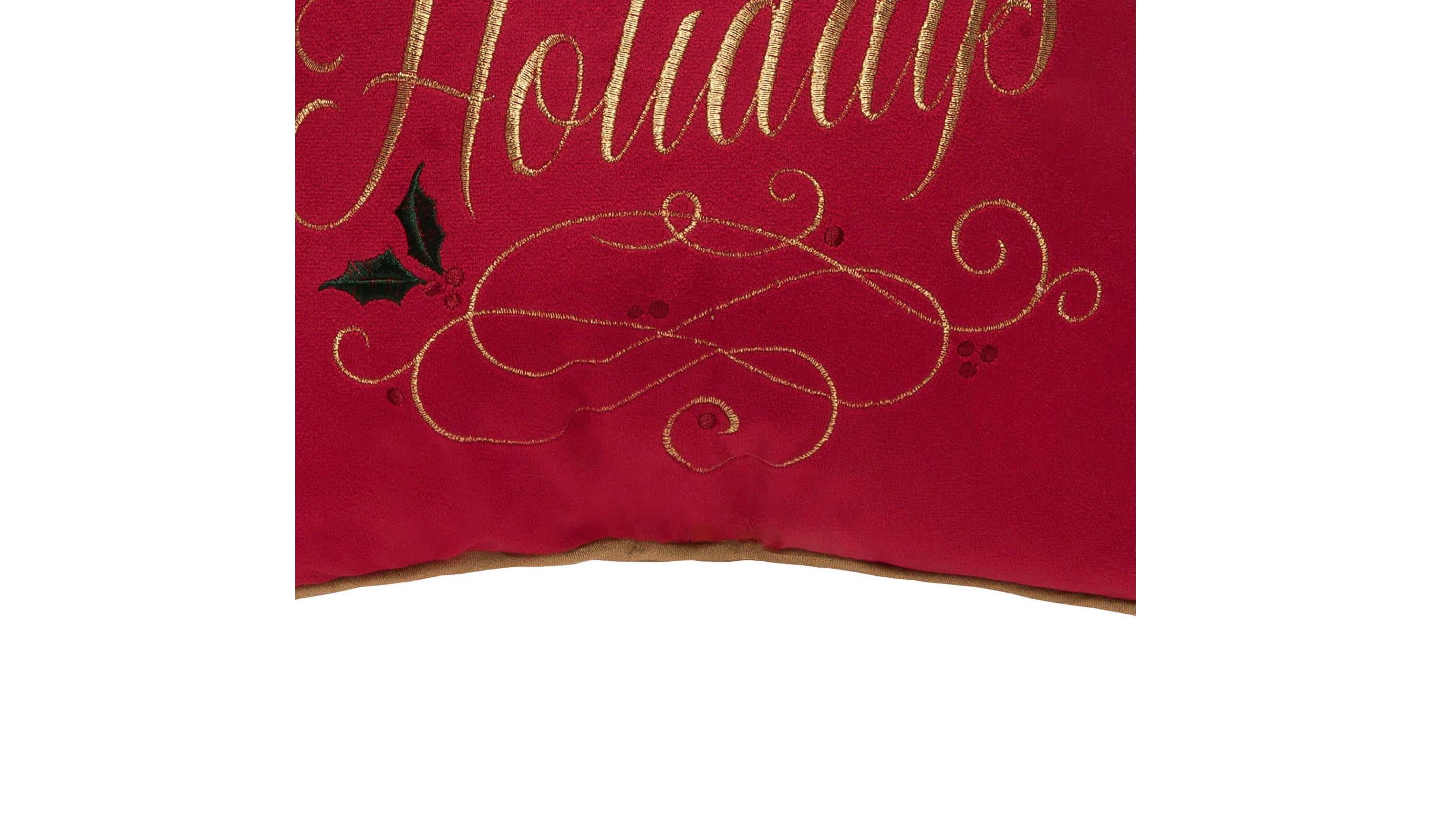 Happy Holidays Swirl Pillow