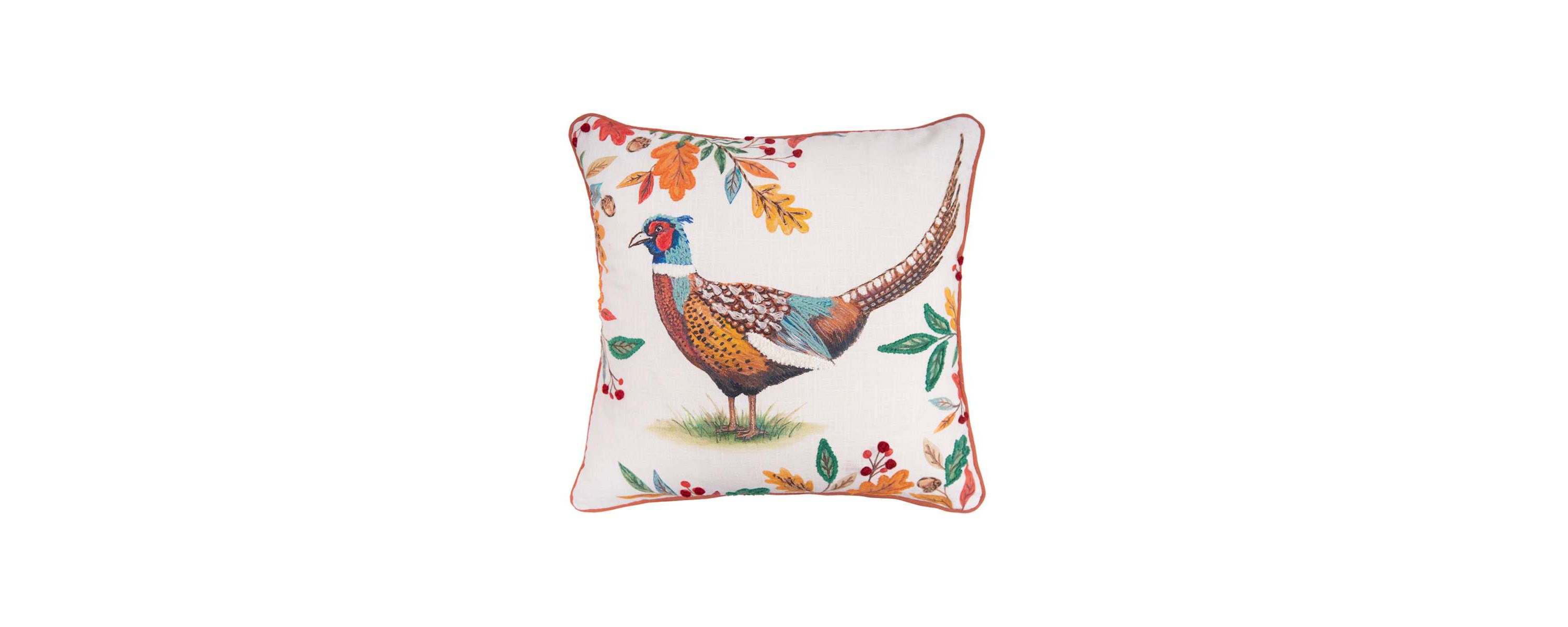 16" x 16" Harvest Pheasant Throw Pillow