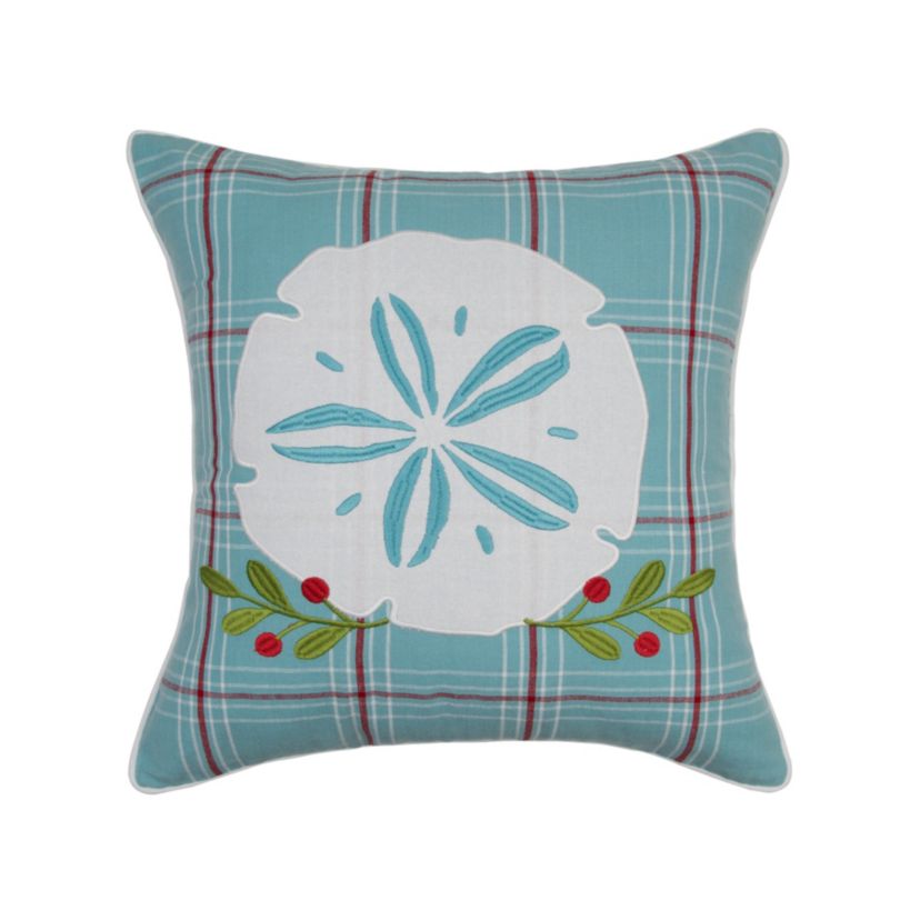 Plaid Sand Dollar Pillow