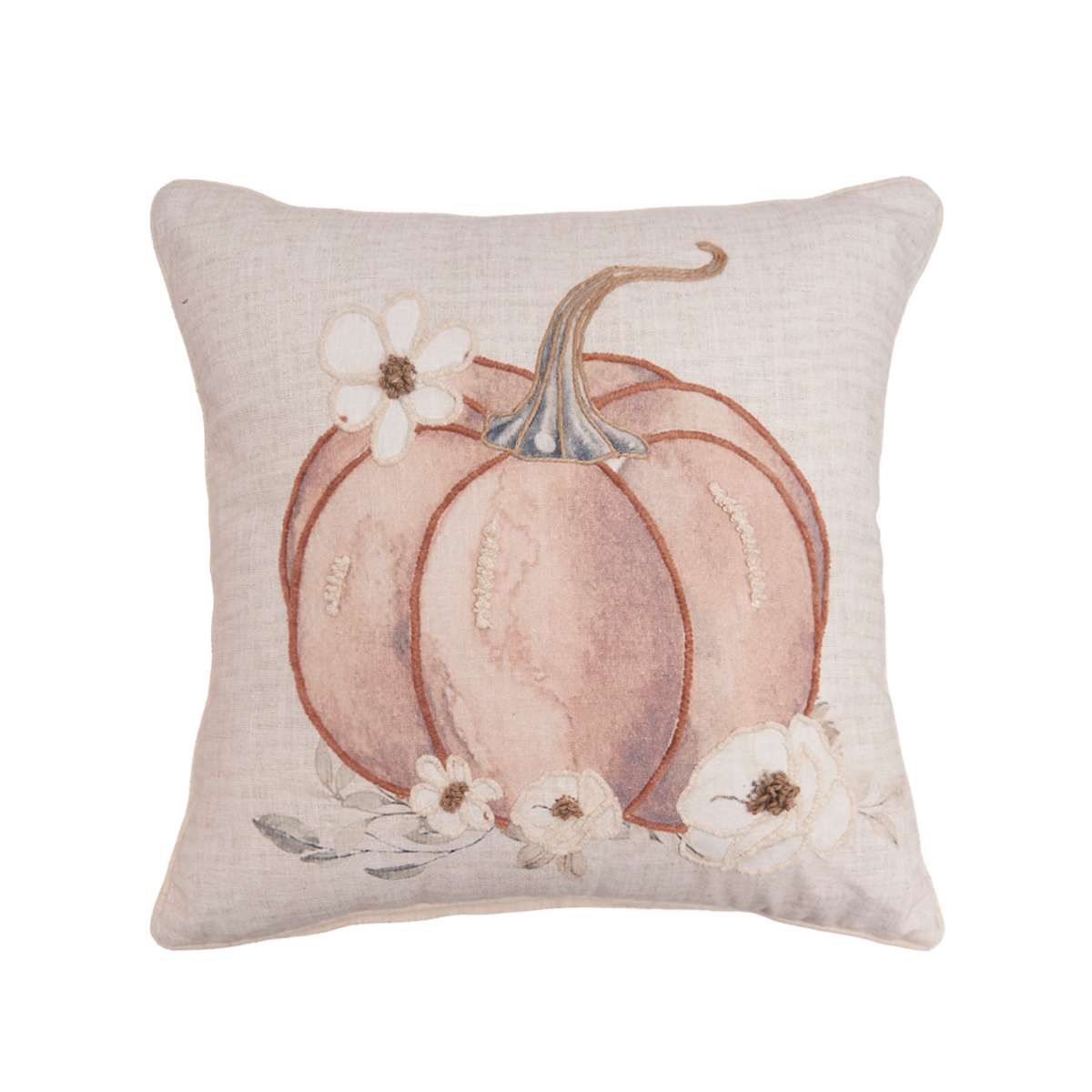 18" x 18" Autumn Fields Pumpkin Throw Pillow