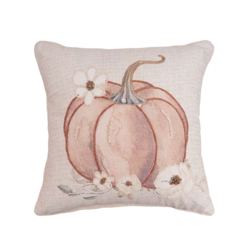 18" x 18" Autumn Fields Pumpkin Throw Pillow