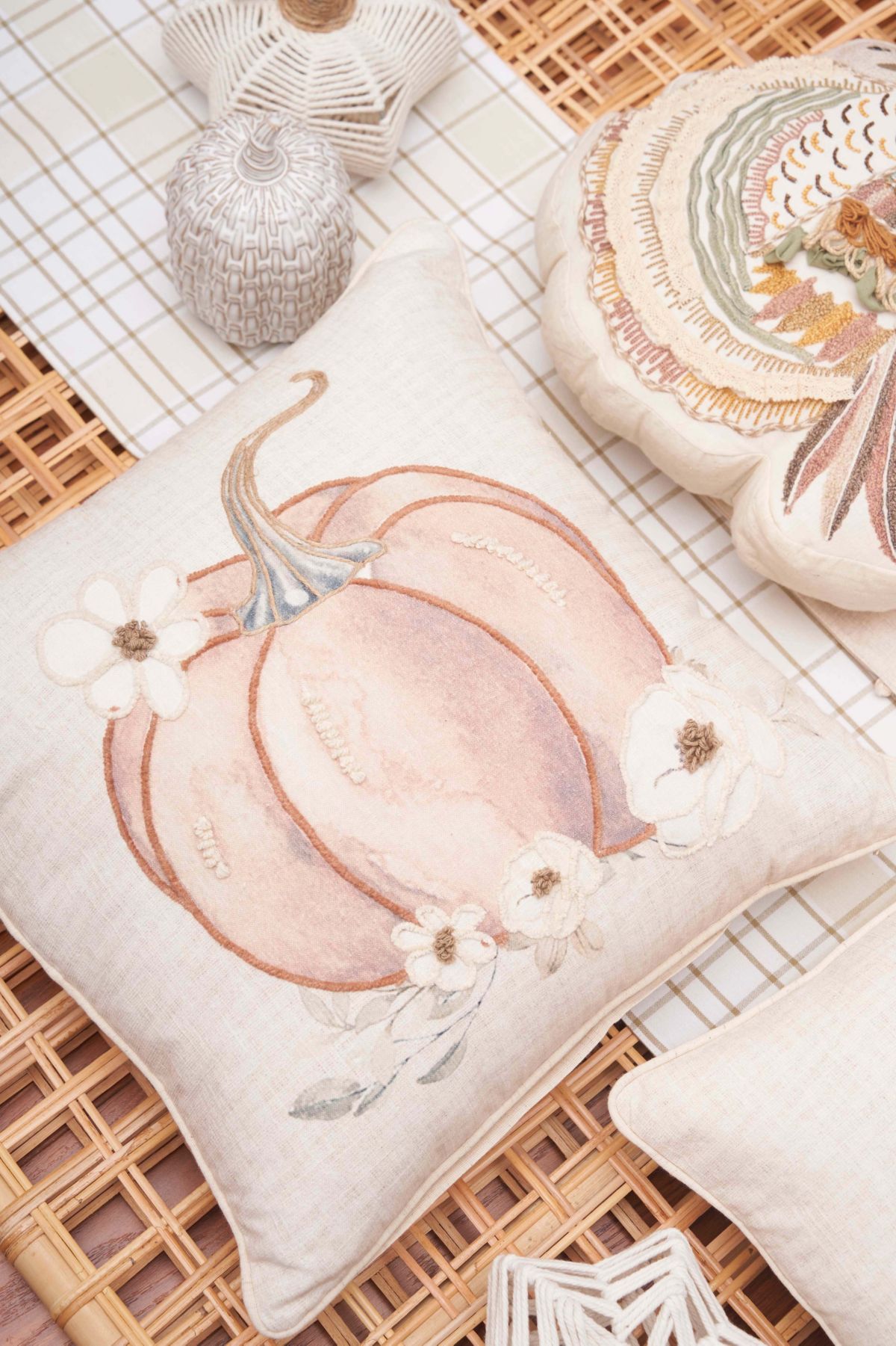 18" x 18" Autumn Fields Pumpkin Throw Pillow