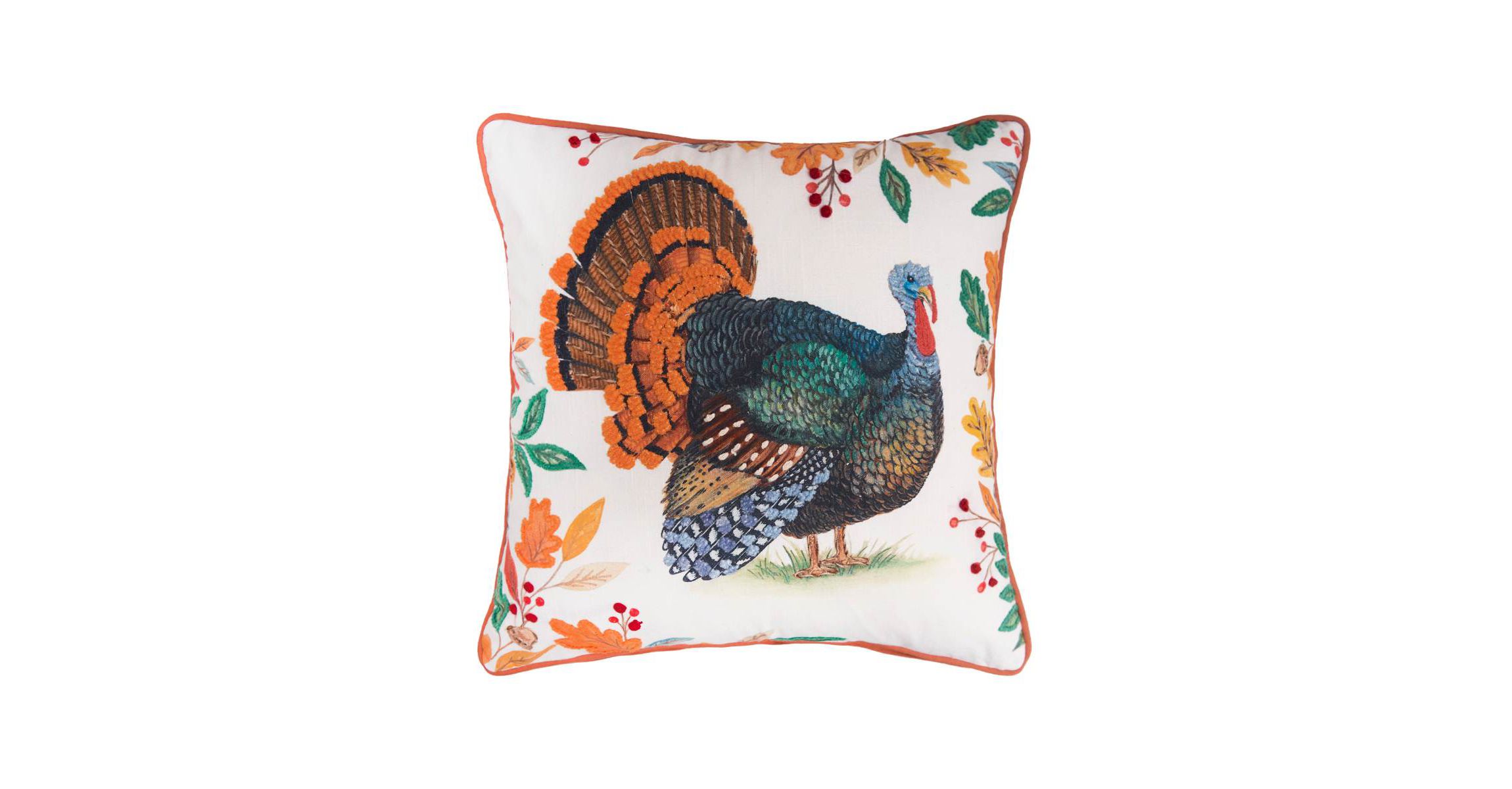 18" x 18" Harvest Turkey Throw Pillow