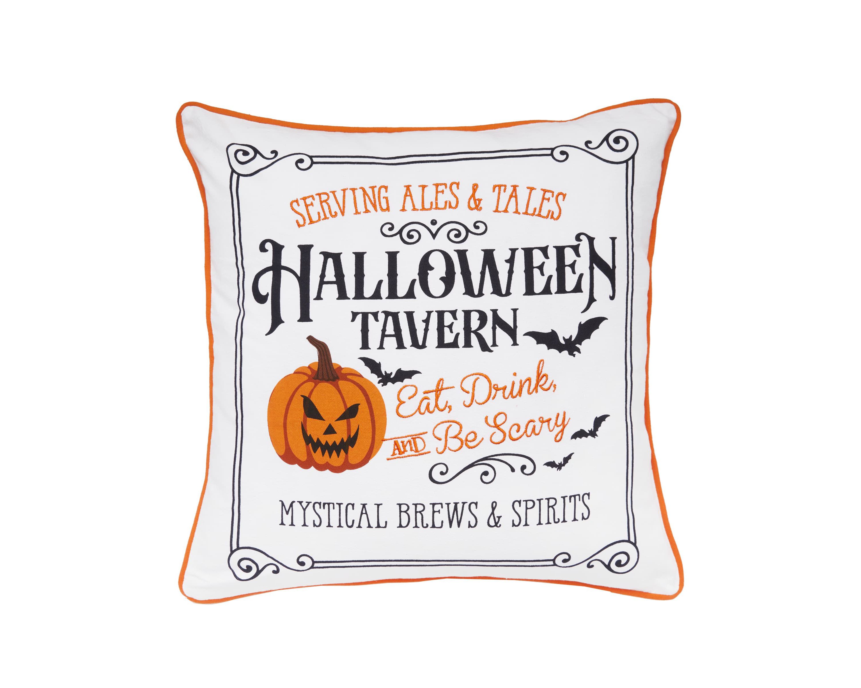 Halloween Tavern Halloween Throw Pillow 18" x 18"