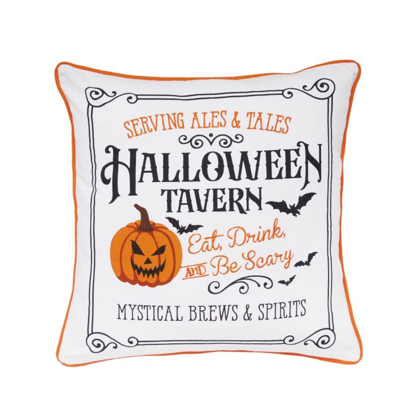 Halloween Tavern Halloween Throw Pillow 18" x 18"